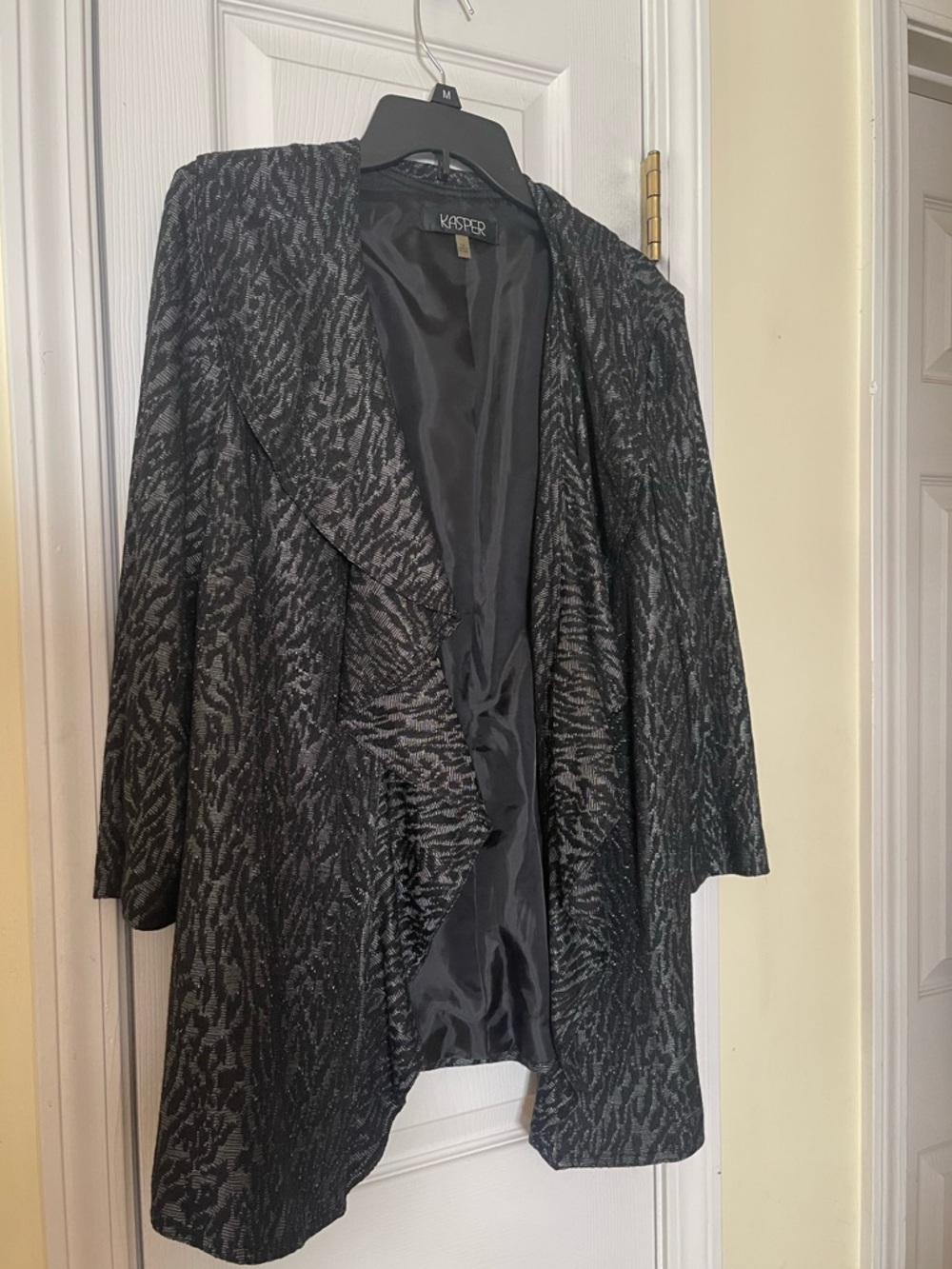 Ladies designer jacket in dark zebra print